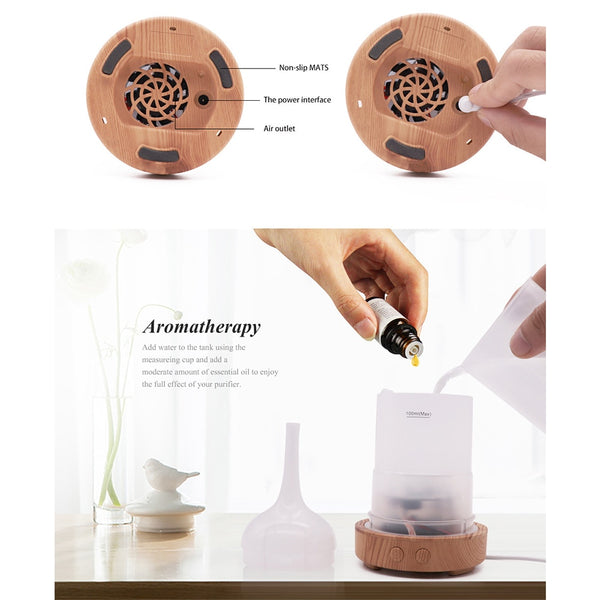 3D Fireworks Essential Oil Aromatherapy  Diffuser night lamp
