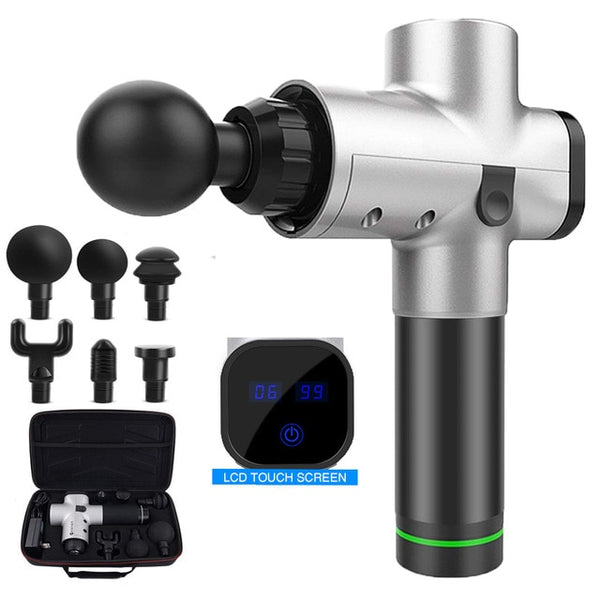 EMS Massage Gun Cordless Rechargeable Muscle Stimulator Deep Tissue Massager Device