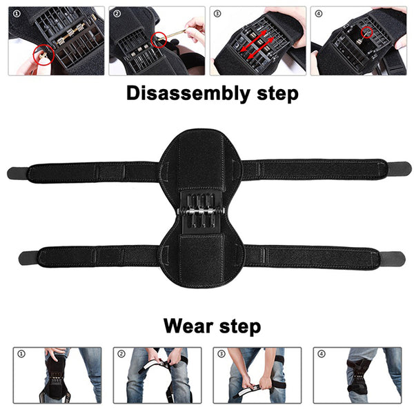 Non-Slip Power Lift Knee Pads Rebound Spring Force Knee Booster Leg Protector