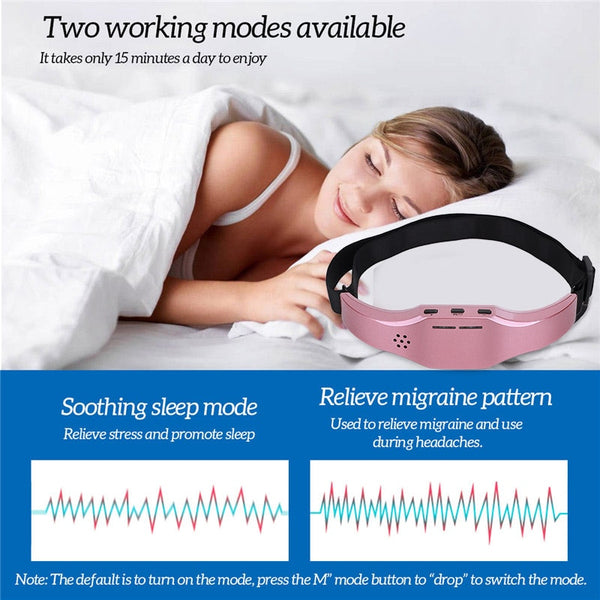 Electric Head Massager Sleep Monitor Migraine Relief Massager Insomnia Therapy Release Stress Sleep Therapy Device Sleeping Di