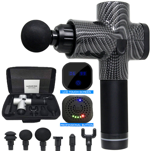 EMS Massage Gun Cordless Rechargeable Muscle Stimulator Deep Tissue Massager Device