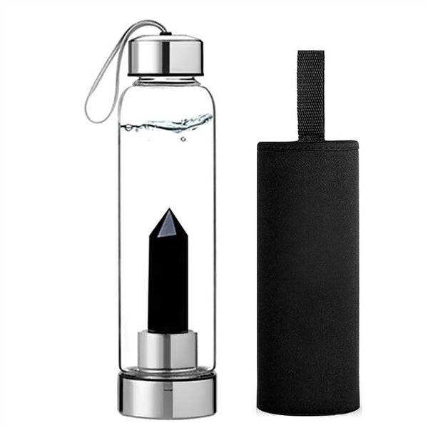 Clear Crystal Energy Bottle Gemstone Infused Elixir