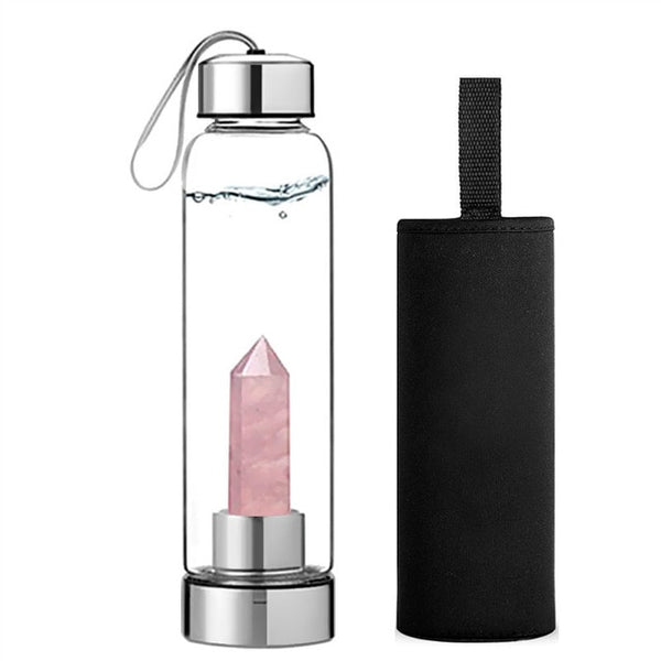 Clear Crystal Energy Bottle Gemstone Infused Elixir