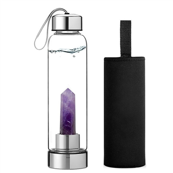 Clear Crystal Energy Bottle Gemstone Infused Elixir