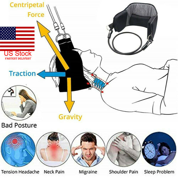 Portable Head Hammock Cervical Traction Device for Neck Pain Relief