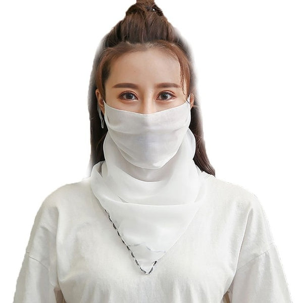 Windproof Outdoor Fashion Half Face Mask Double Sided Dust-proof Breathable Sunshade Neck Covers Protector Masks  Scarf Shawl