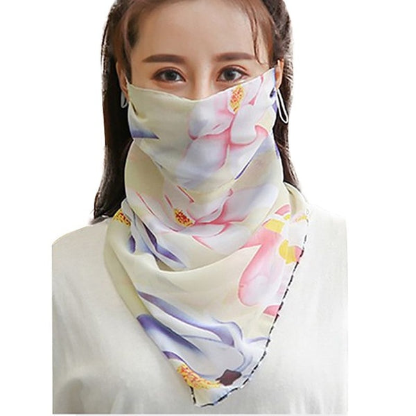 Windproof Outdoor Fashion Half Face Mask Double Sided Dust-proof Breathable Sunshade Neck Covers Protector Masks  Scarf Shawl