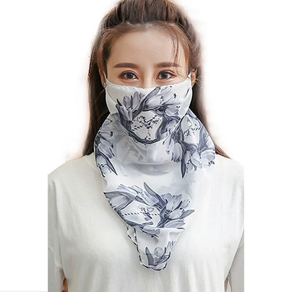 Windproof Outdoor Fashion Half Face Mask Double Sided Dust-proof Breathable Sunshade Neck Covers Protector Masks  Scarf Shawl