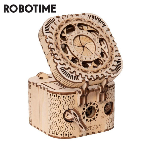 DIY 3D Treasure Box Wooden Puzzle, 123 PCS