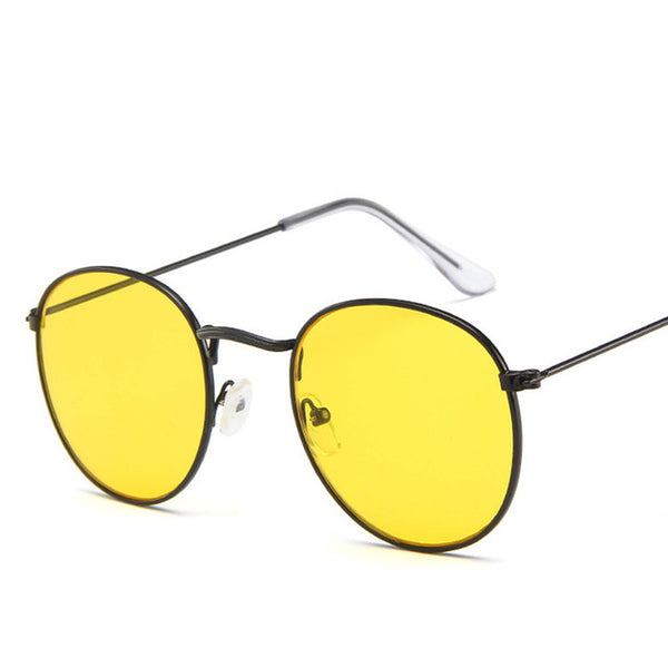 Oval Sunglasses  Small Metal Frame