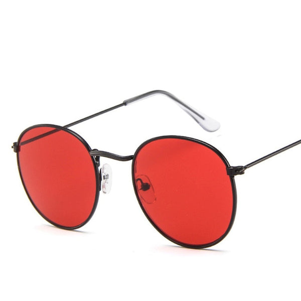 Oval Sunglasses  Small Metal Frame