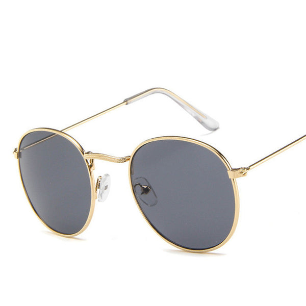 Oval Sunglasses  Small Metal Frame