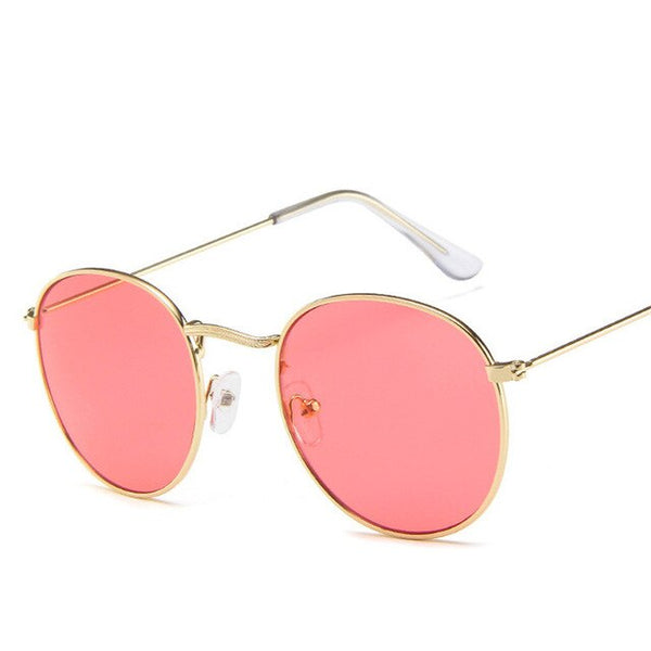 Oval Sunglasses  Small Metal Frame