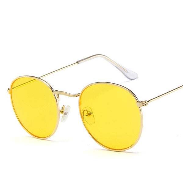 Oval Sunglasses  Small Metal Frame