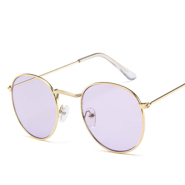 Oval Sunglasses  Small Metal Frame