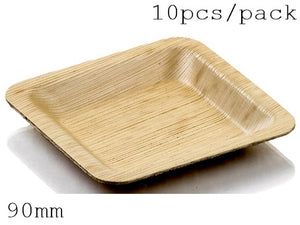 Disposable Eco-Friendly Bamboo  Tableware (10 mm, 10 PC/Pack)