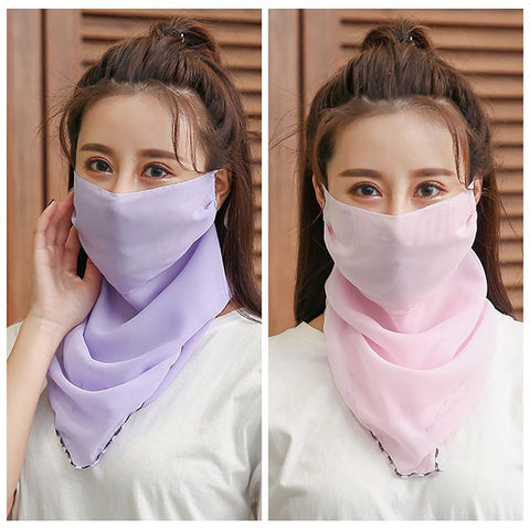 Windproof Outdoor Fashion Half Face Mask Double Sided Dust-proof Breathable Sunshade Neck Covers Protector Masks  Scarf Shawl